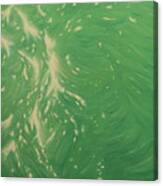 Waves - Light Green Canvas Print