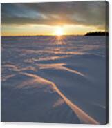 Waves Of Snow Canvas Print