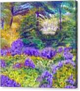 Purple Heather Cilcennin Ceredigion - Welsh Art Landscape Canvas Print