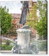 Wenonah Fountain Painting Effect Canvas Print