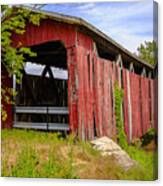 West Engle Mill Road Covered Bridge Canvas Print