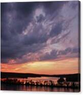 West Thompson Lake Spring Sunset Canvas Print