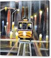 Wet Tram California Canvas Print