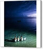What A Spectacular Night In Tropical Canvas Print