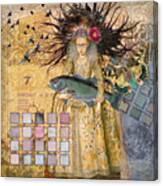 Whimsical Pisces Woman Renaissance Fishing Gothic Canvas Print