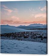 White Sands New Mexico At Sunset 1 Canvas Print