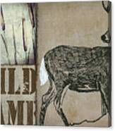 White Tail Deer Wild Game Rustic Cabin Canvas Print