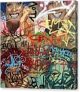 Whitney Houston On Barcelona Walls Canvas Print