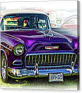 Wicked 1955 Chevy - Vignette Paint Canvas Print