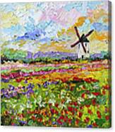 Wild Tulips Dutch Country Side Canvas Print
