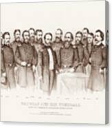 William Sherman And His Generals - Atlanta Campaign Canvas Print