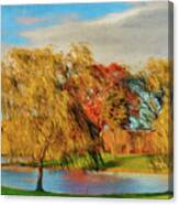 Willows In Autumn Canvas Print