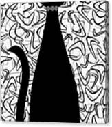 Boomerang Cat In Gray Canvas Print