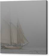 Windjammer In Fog Canvas Print