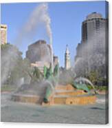 Windy Day At Swann Memorial Fountain Canvas Print