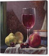 Wine And Fruit Canvas Print