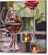Wine By Candlelight Canvas Print