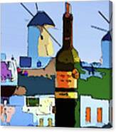 Wine In Mykonos Canvas Print