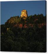 Winona Mn Sugarloaf Night With Branch Canvas Print