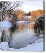 Winter At Jenney Pond Canvas Print