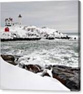 Winter At The Nubble Canvas Print