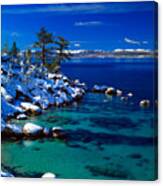 Winter Calm Lake Tahoe Canvas Print
