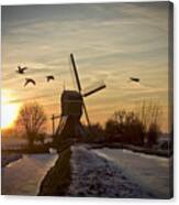 Winter In Holland-2 Canvas Print