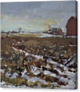Winter In The Farm Canvas Print