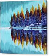 Winter - Mountain Lake Canvas Print