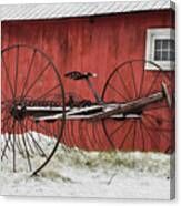 Winter On Farm Canvas Print