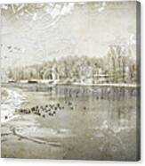 Winter On The Hudson Canvas Print