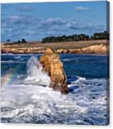 Winter Rainbows In The Surf Canvas Print
