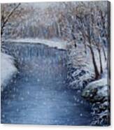 Winter River Canvas Print