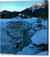 Winter Sunkiss Over Athabasca Falls Canvas Print