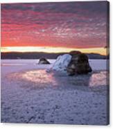 Winter Sunrise Over Moose Pond Canvas Print