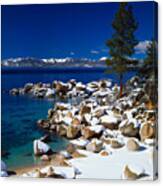 Winter Wrappings Lake Tahoe Canvas Print