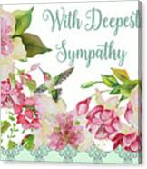 With Deepest Sympathy Greeting Card Canvas Print