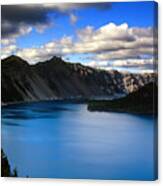 Wizard Island Stormy Sky- Crater Lake Canvas Print