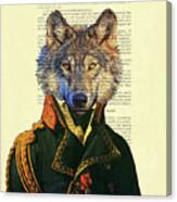 Wolf Portrait Illustration Canvas Print