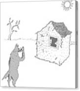 Wolf Uses Asthma Inhaler Canvas Print