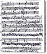 Wolfgang Amadeus Mozart Piano Sonata In A Minor Canvas Print