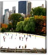Wollman Rink In Fall Canvas Print