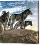 Wolves On The Hunt Canvas Print