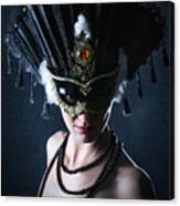 Woman With Beautiful Carnival Mask Canvas Print