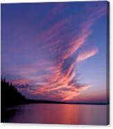 Wonderful Skeleton Lake Sunset Canvas Print