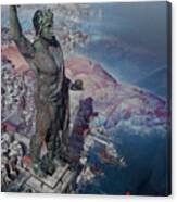 Wonders The Colossus Of Rhodes Canvas Print