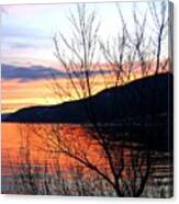 Wood Lake Sunset Canvas Print