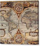 World Map 1636 Canvas Print