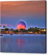 World Showcase Lagoon Sunset Mp Canvas Print