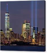World Trade Center Wtc Tribute In Light Memorial Canvas Print